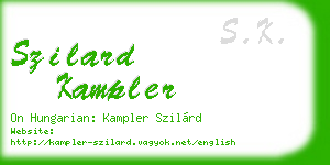 szilard kampler business card