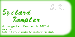 szilard kampler business card